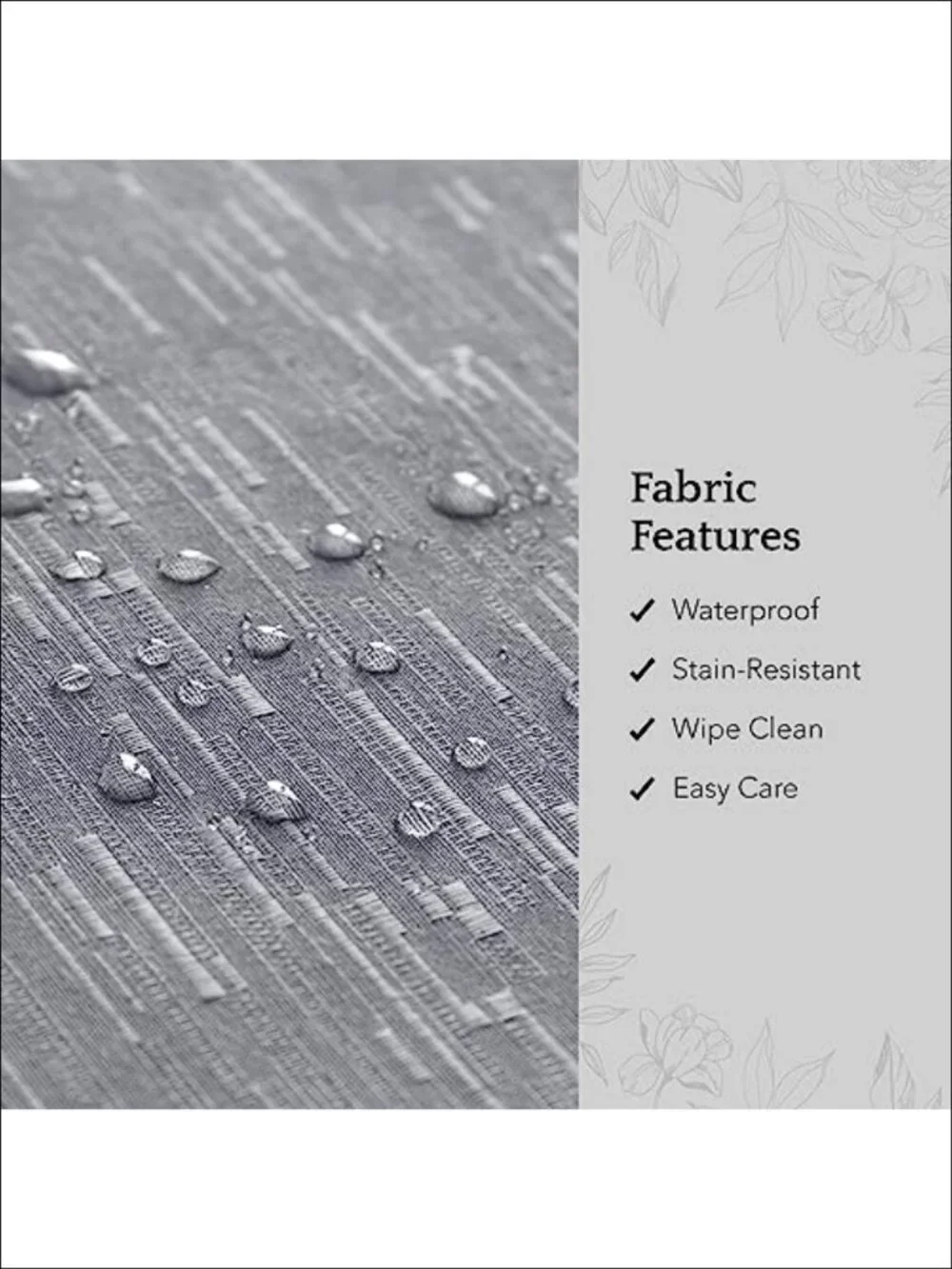 Water Resistant 100% Polyester Tablecloth 60x120 Slub Weave Dining